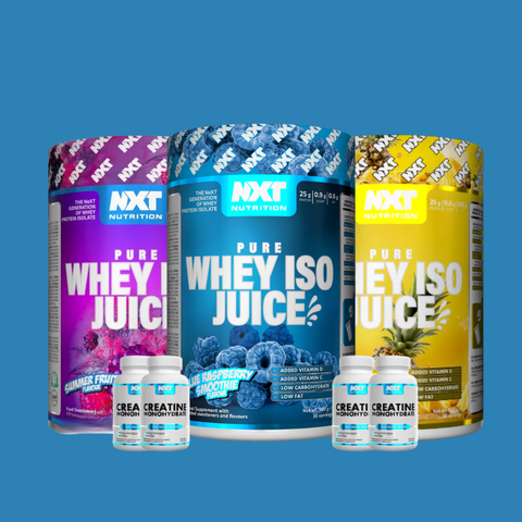 NXT NUTRITION - WHEY ISO JUICE 900G + FREE CREATINE CAPS